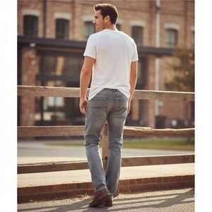 Kenneth Cole men’s slim fit gray jeans 34/30